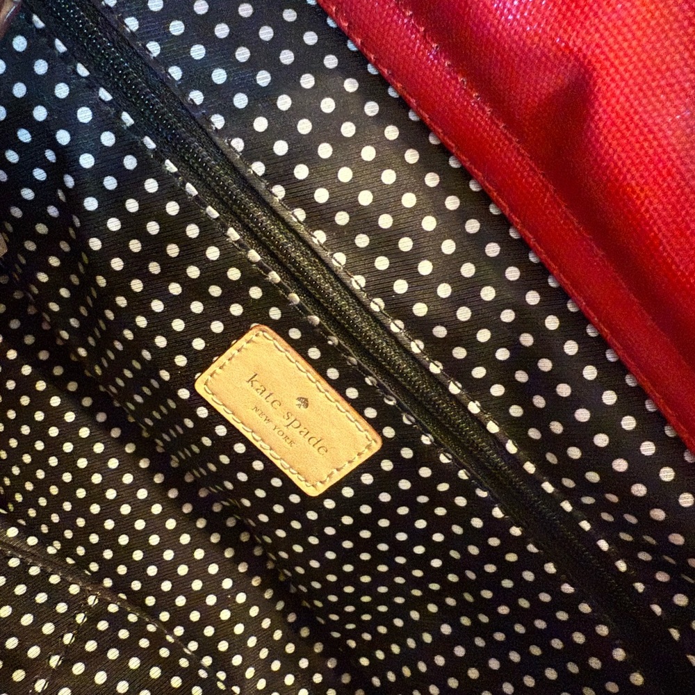 kate spade Red Satchel with Cream Handles - Picture 5 of 6